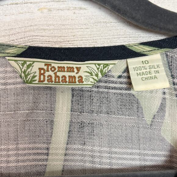 Tommy Bahama Vintage Women’s 10 Gray Floral Silk Sleeveless Hawaiian Maxi Dress - Picture 3 of 5